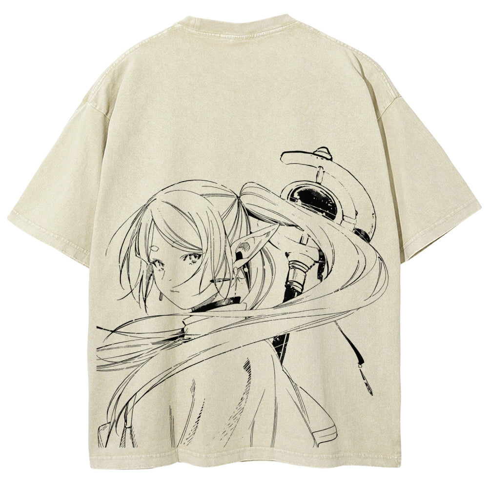 Frieren Unisex Fit Washed T-Shirt 2507030952