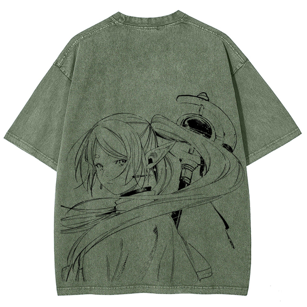 Frieren Unisex Fit Washed T-Shirt 2507030952