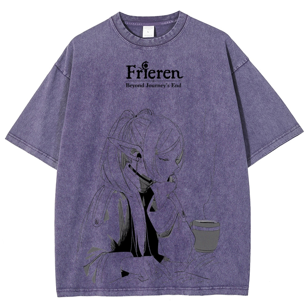 Frieren Unisex Fit Washed T-Shirt 2507030952