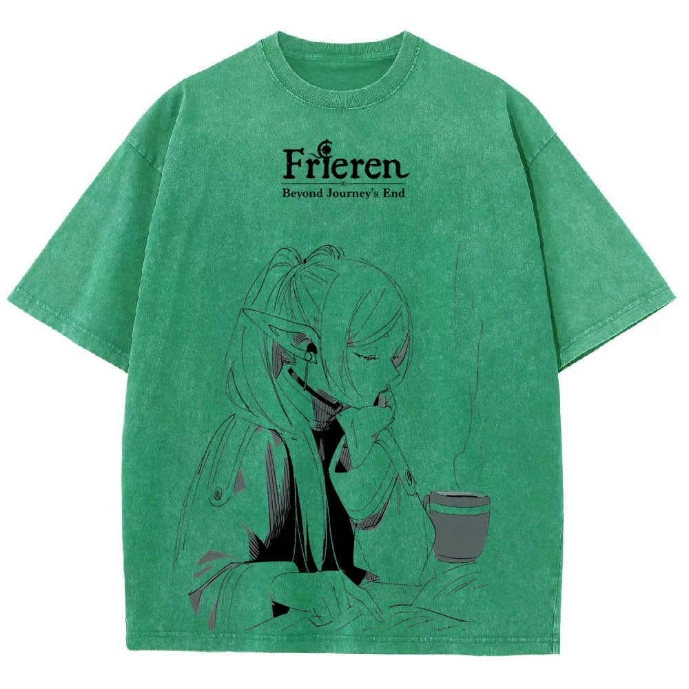 Frieren Unisex Fit Washed T-Shirt 2507030952