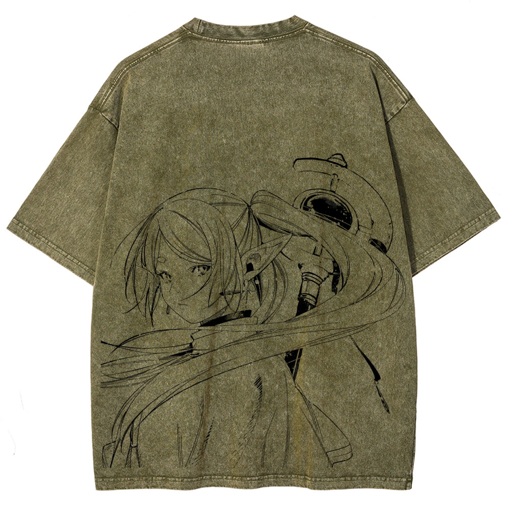 Frieren Unisex Fit Washed T-Shirt 2507030952