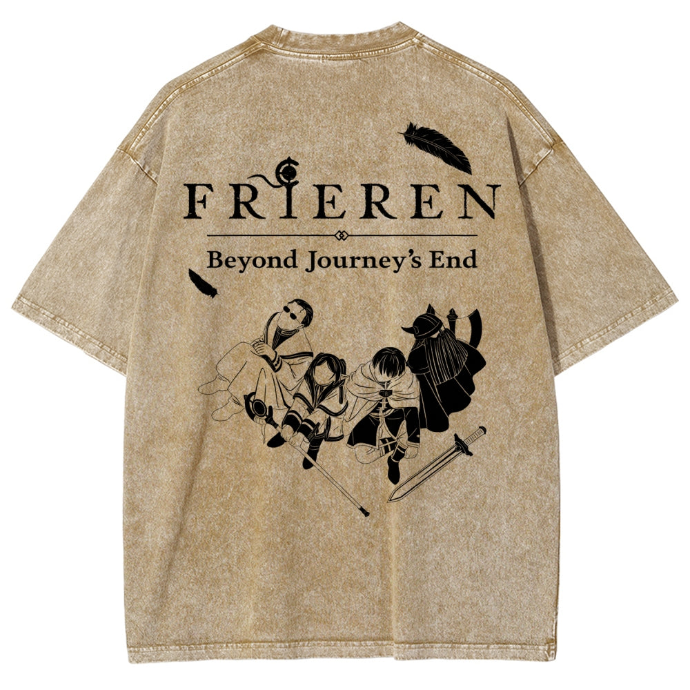 Frieren Unisex Fit Washed T-Shirt 2507030956