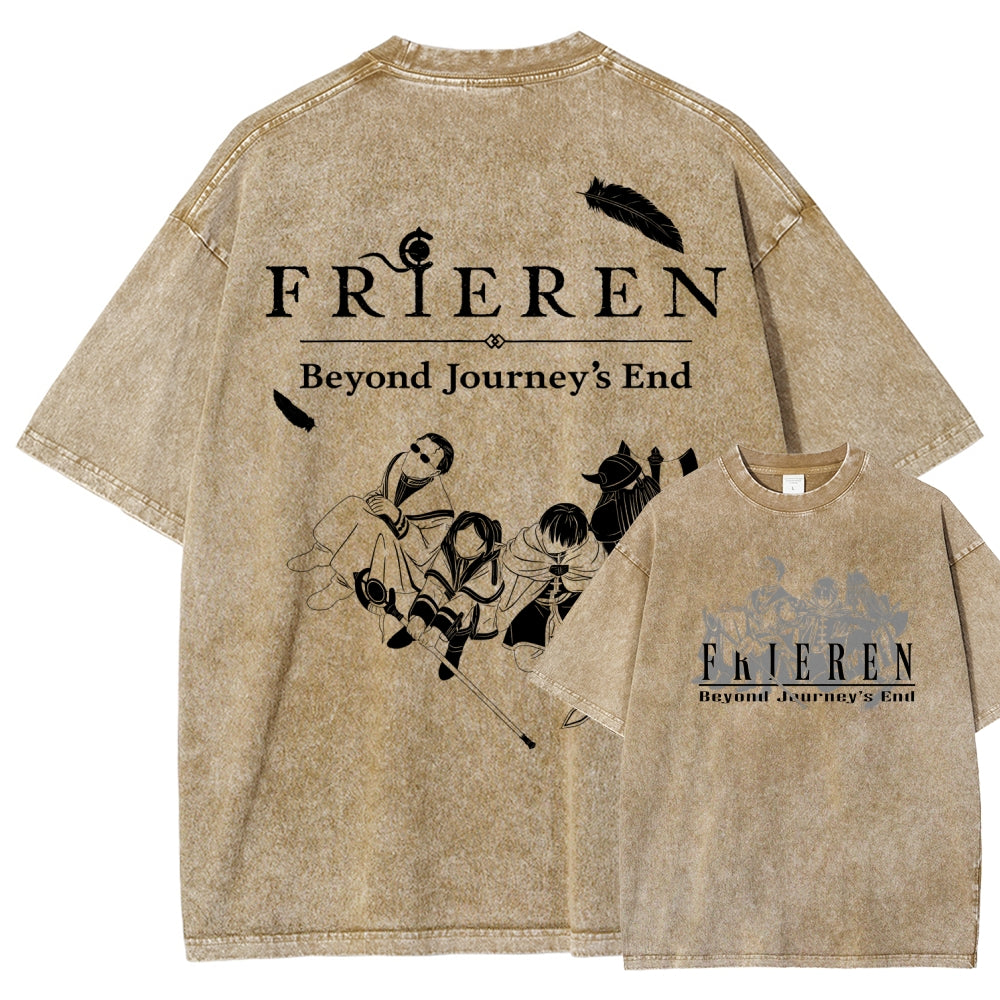 Frieren Unisex Fit Washed T-Shirt 2507030956