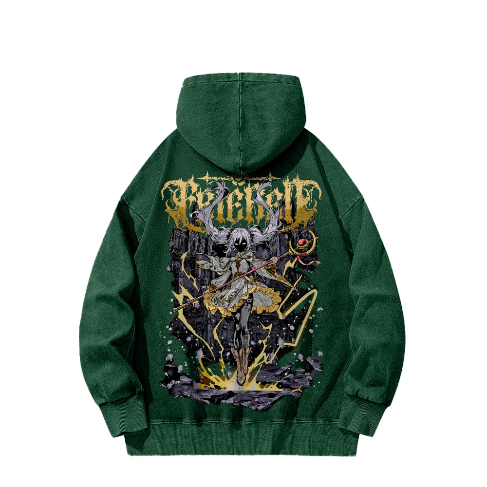 Frieren Casual Washed Hoodie 2508007195
