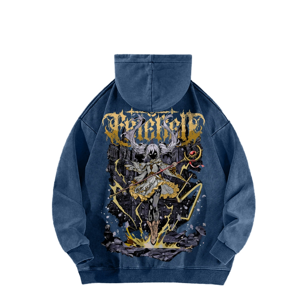 Frieren Casual Washed Hoodie 2508007195