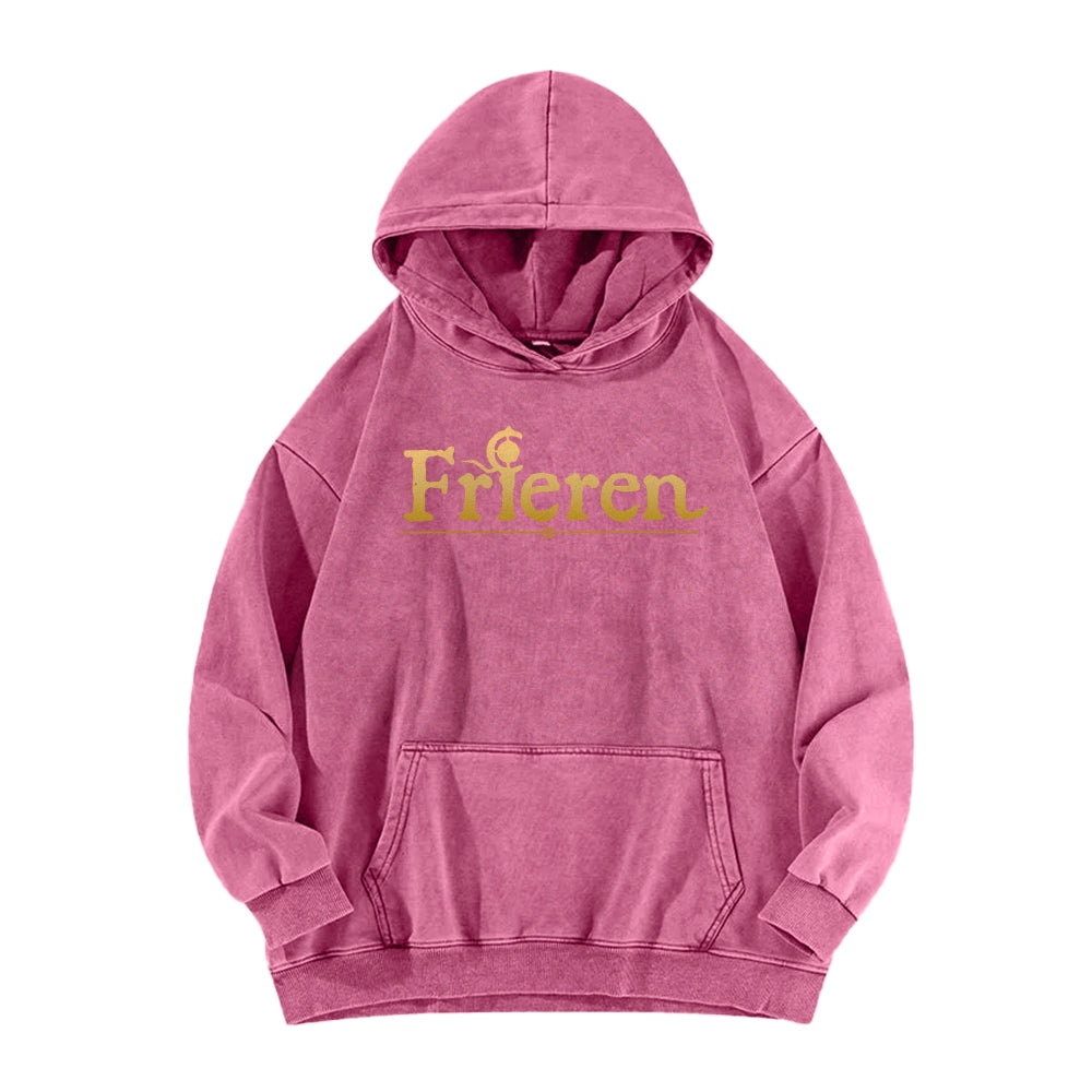 Frieren Casual Washed Hoodie 2508007195