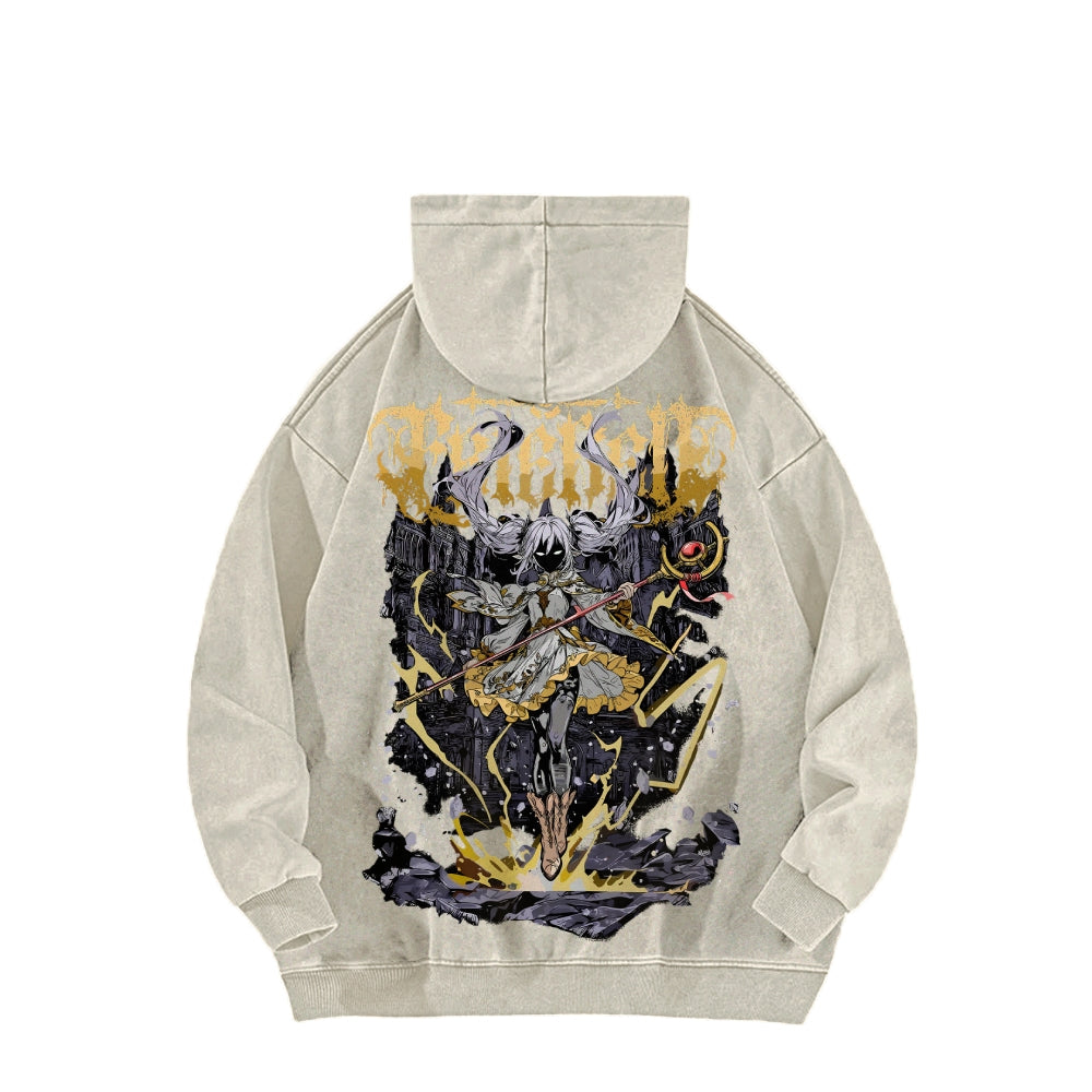 Frieren Casual Washed Hoodie 2508007195