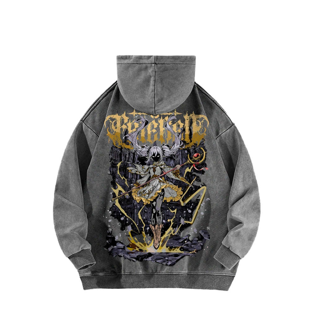 Frieren Casual Washed Hoodie 2508007195