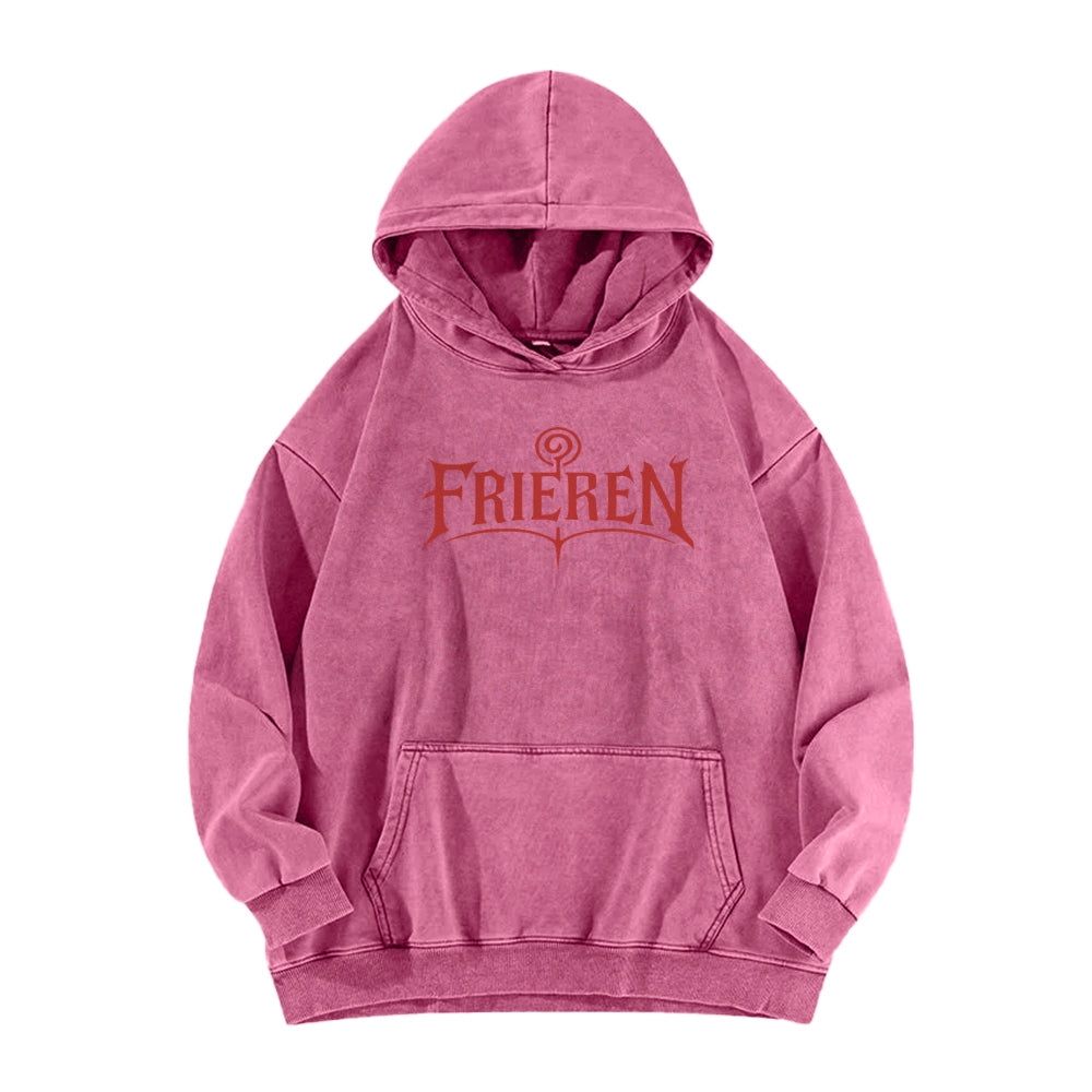 Frieren Casual Washed Hoodie 2508007199