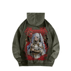 Frieren Casual Washed Hoodie 2508007199
