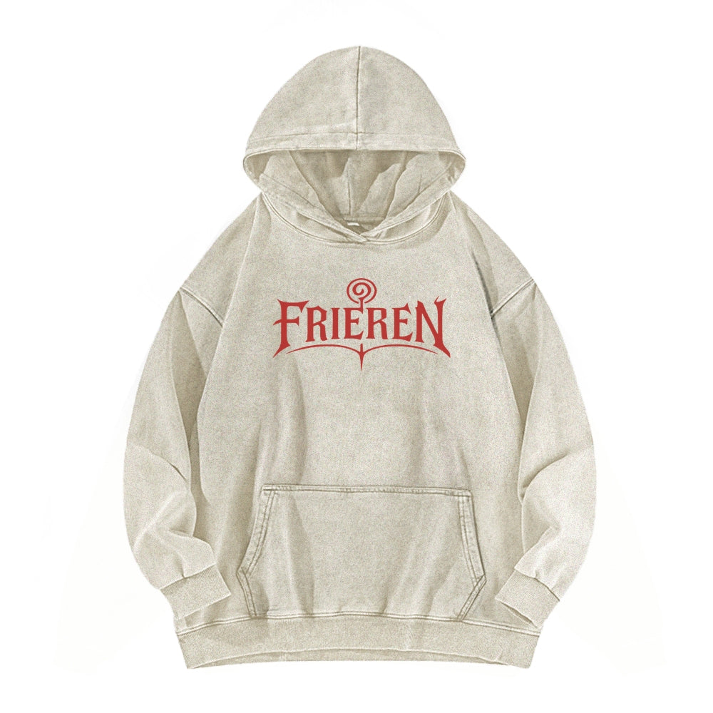 Frieren Casual Washed Hoodie 2508007199