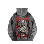 Frieren Casual Washed Hoodie 2508007199