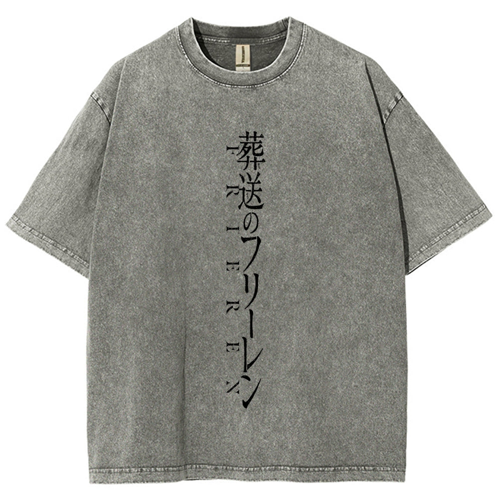 Frieren Unisex Fit Washed T-Shirt 2508014532