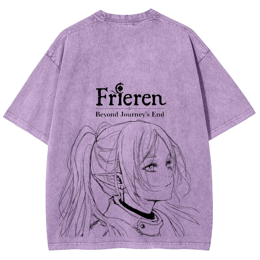 Frieren Unisex Fit Washed T-Shirt 2508014532
