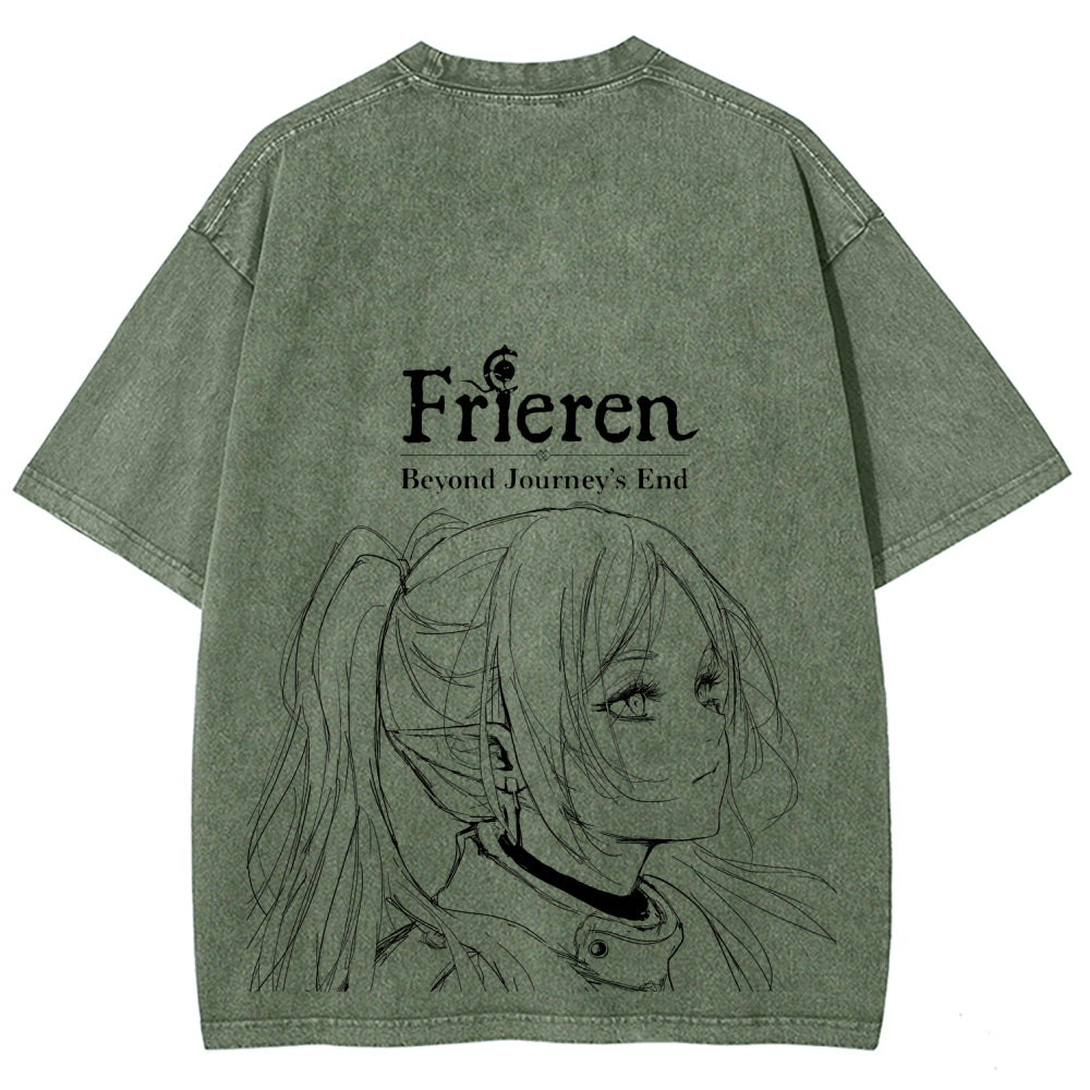 Frieren Unisex Fit Washed T-Shirt 2508014532