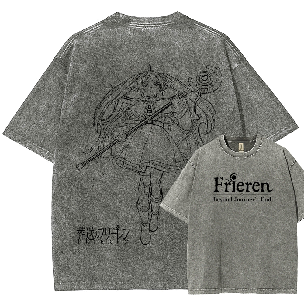 Frieren Unisex Fit Washed T-Shirt 2508014535