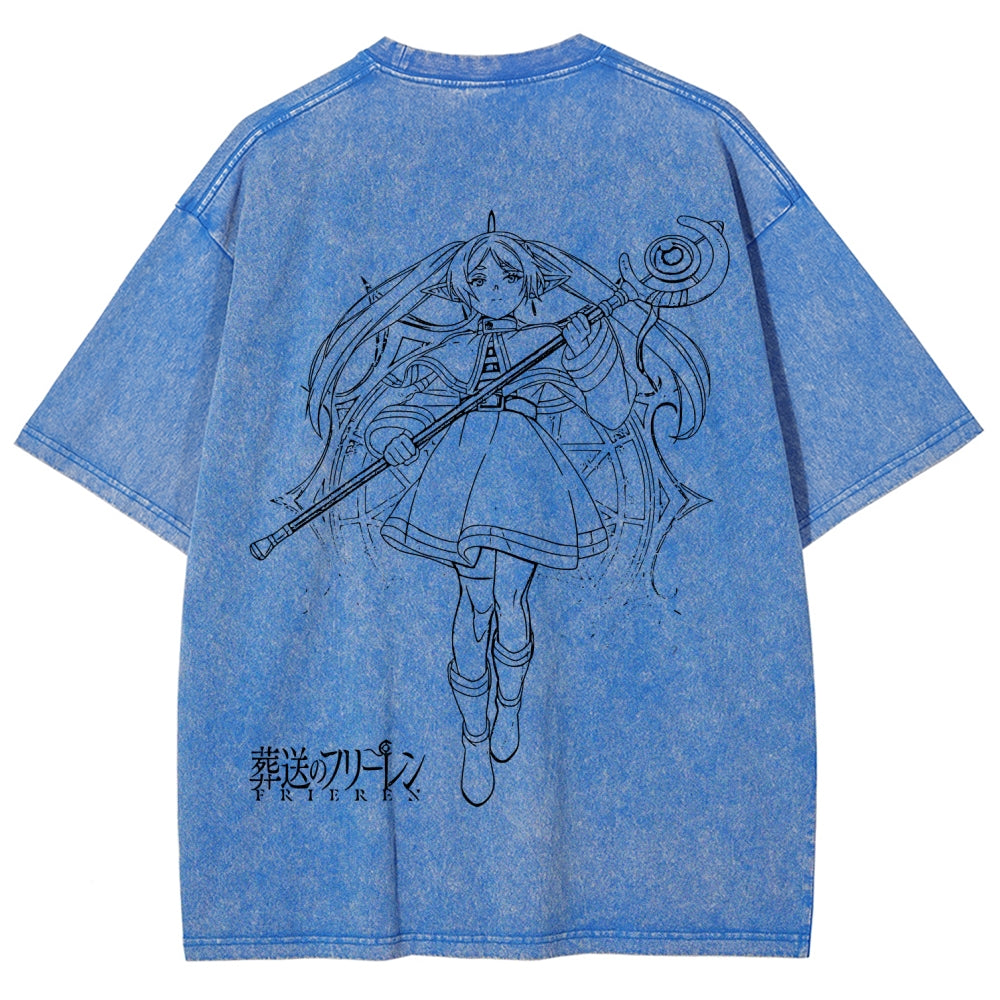 Frieren Unisex Fit Washed T-Shirt 2508014535