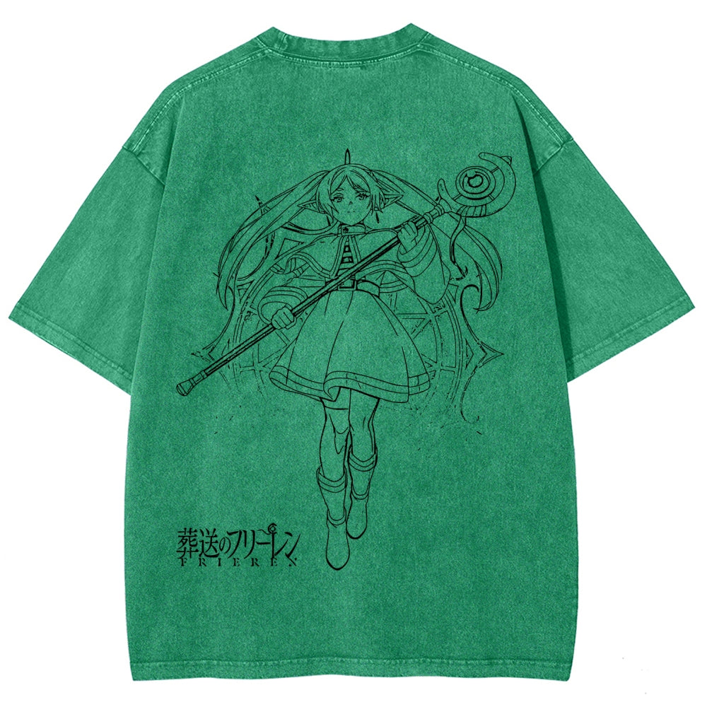 Frieren Unisex Fit Washed T-Shirt 2508014535