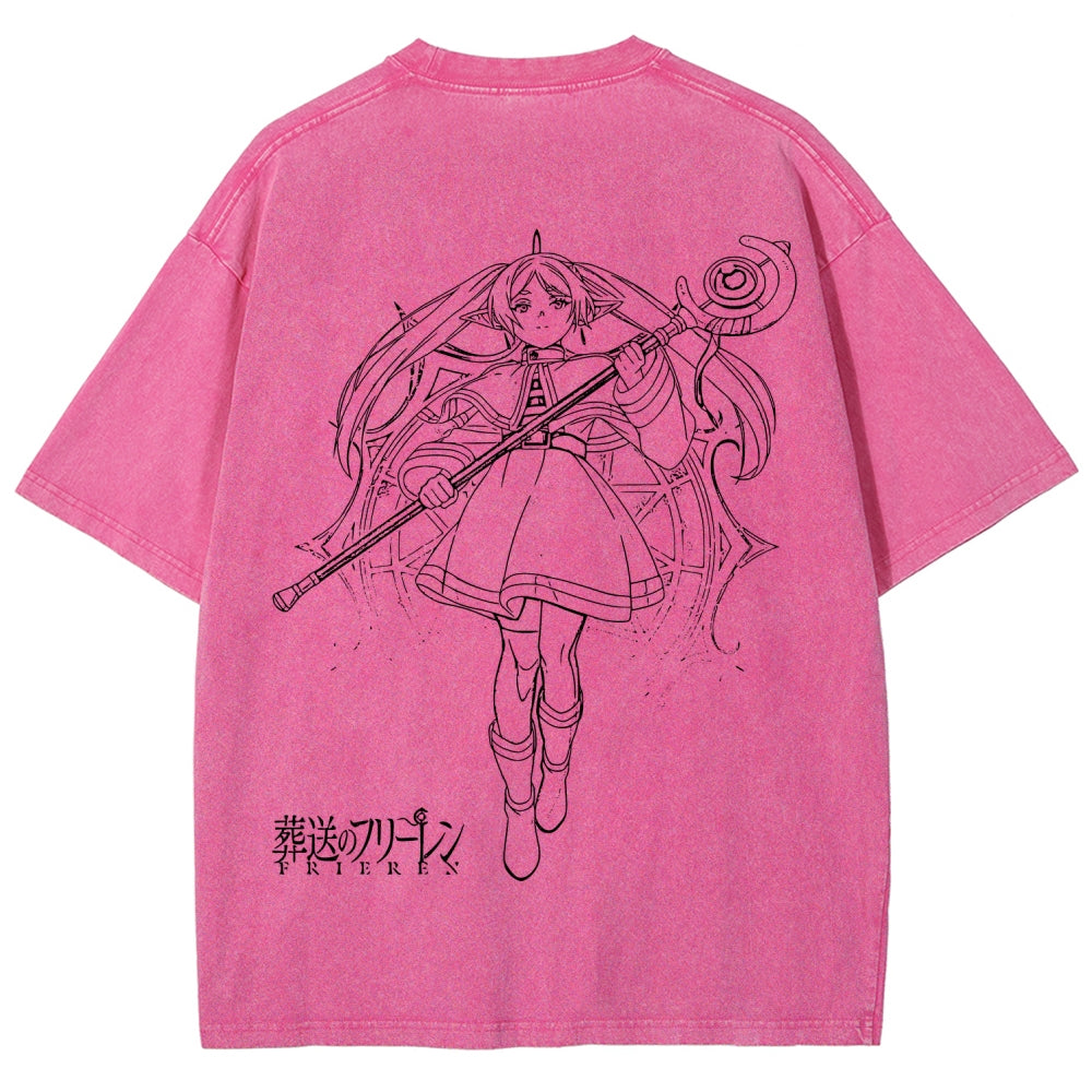Frieren Unisex Fit Washed T-Shirt 2508014535