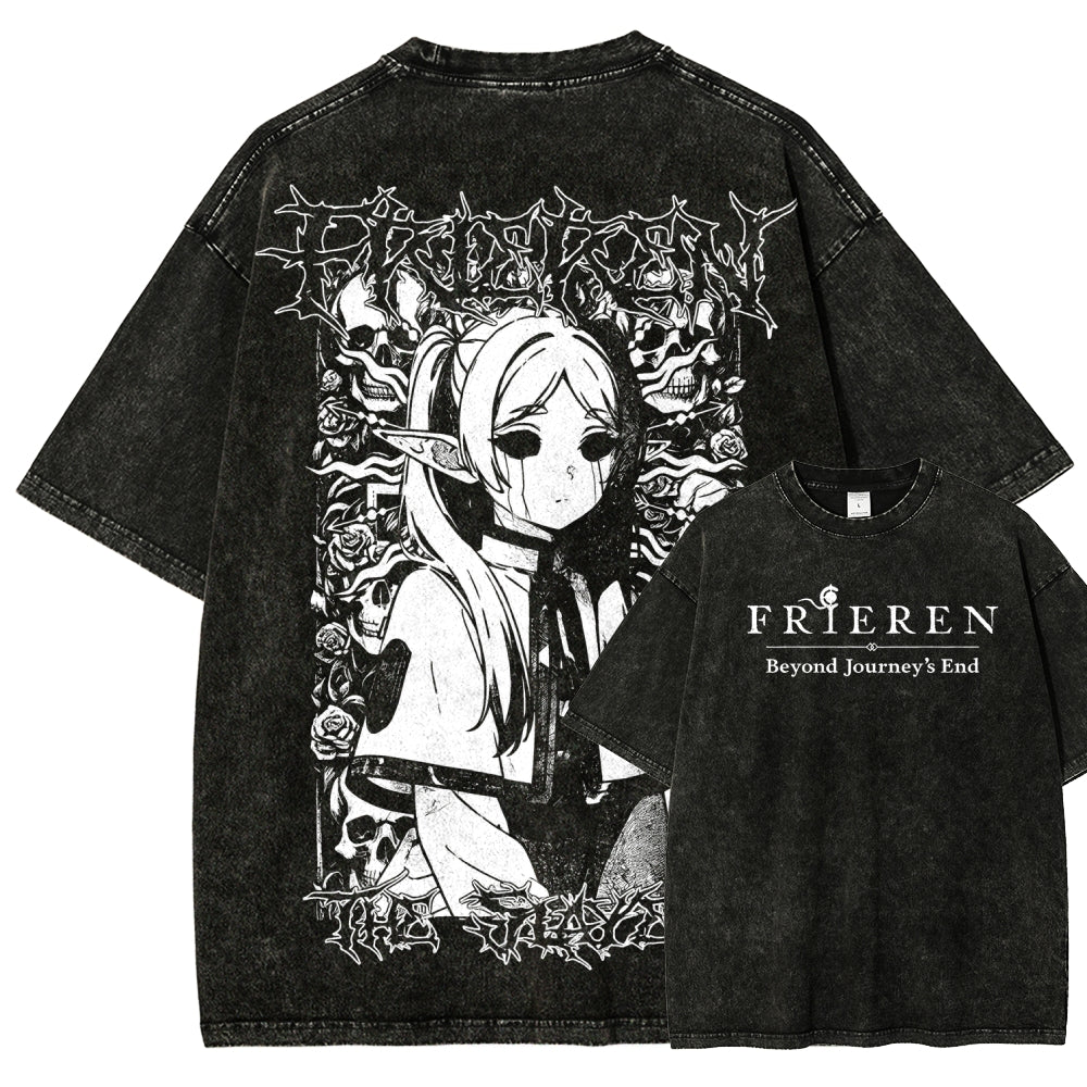 Frieren Unisex Fit Washed T-Shirt 2508014803