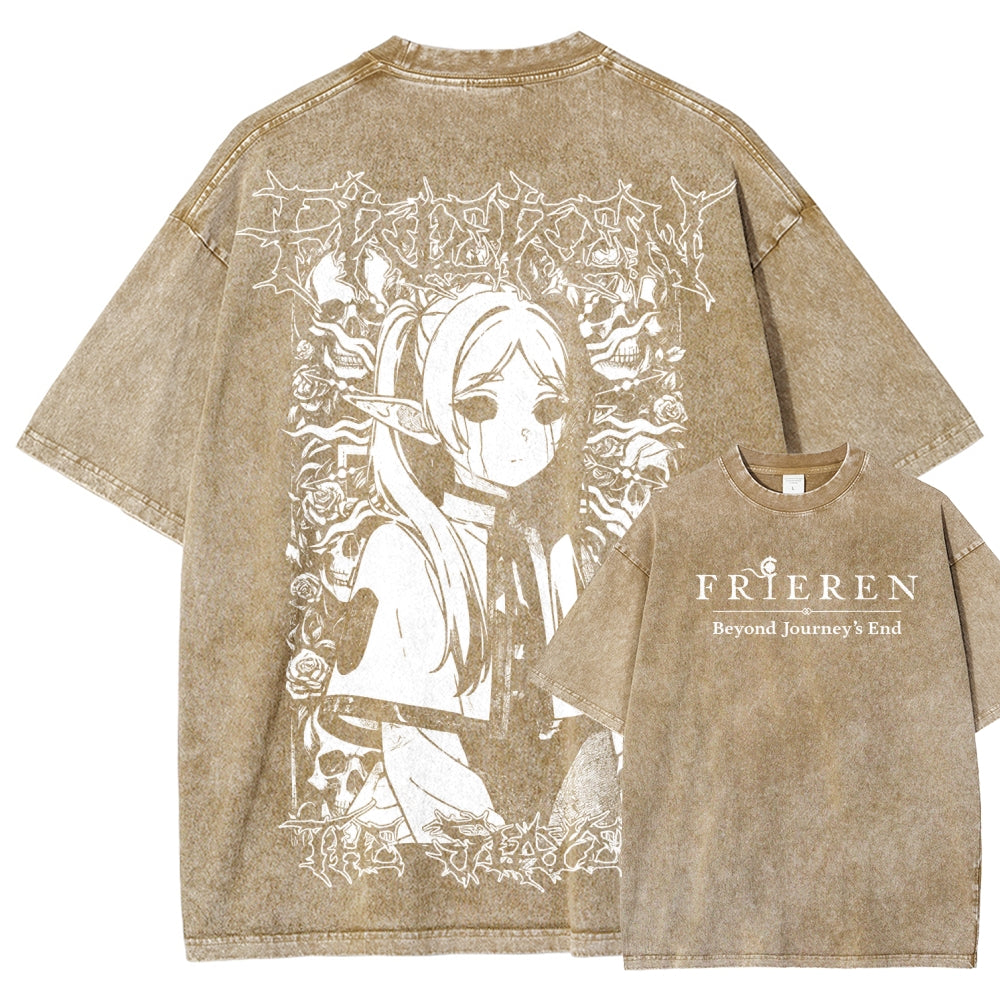 Frieren Unisex Fit Washed T-Shirt 2508014803