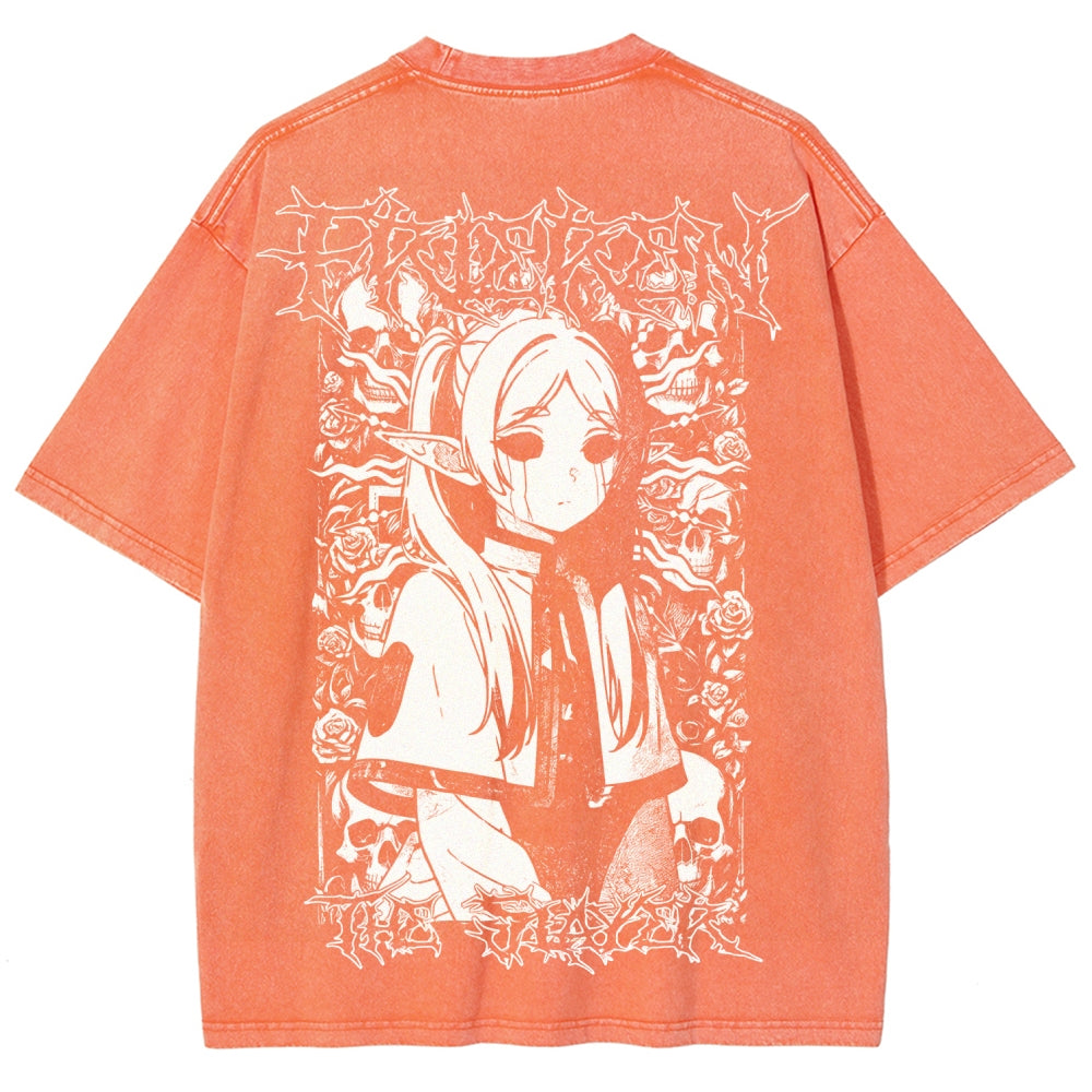 Frieren Unisex Fit Washed T-Shirt 2508014803