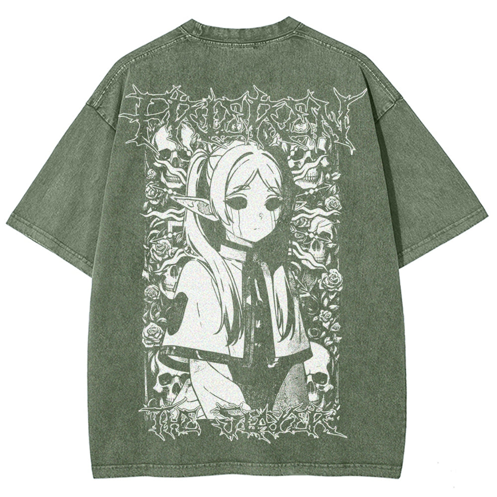 Frieren Unisex Fit Washed T-Shirt 2508014803