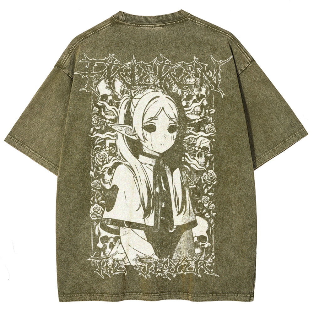 Frieren Unisex Fit Washed T-Shirt 2508014803