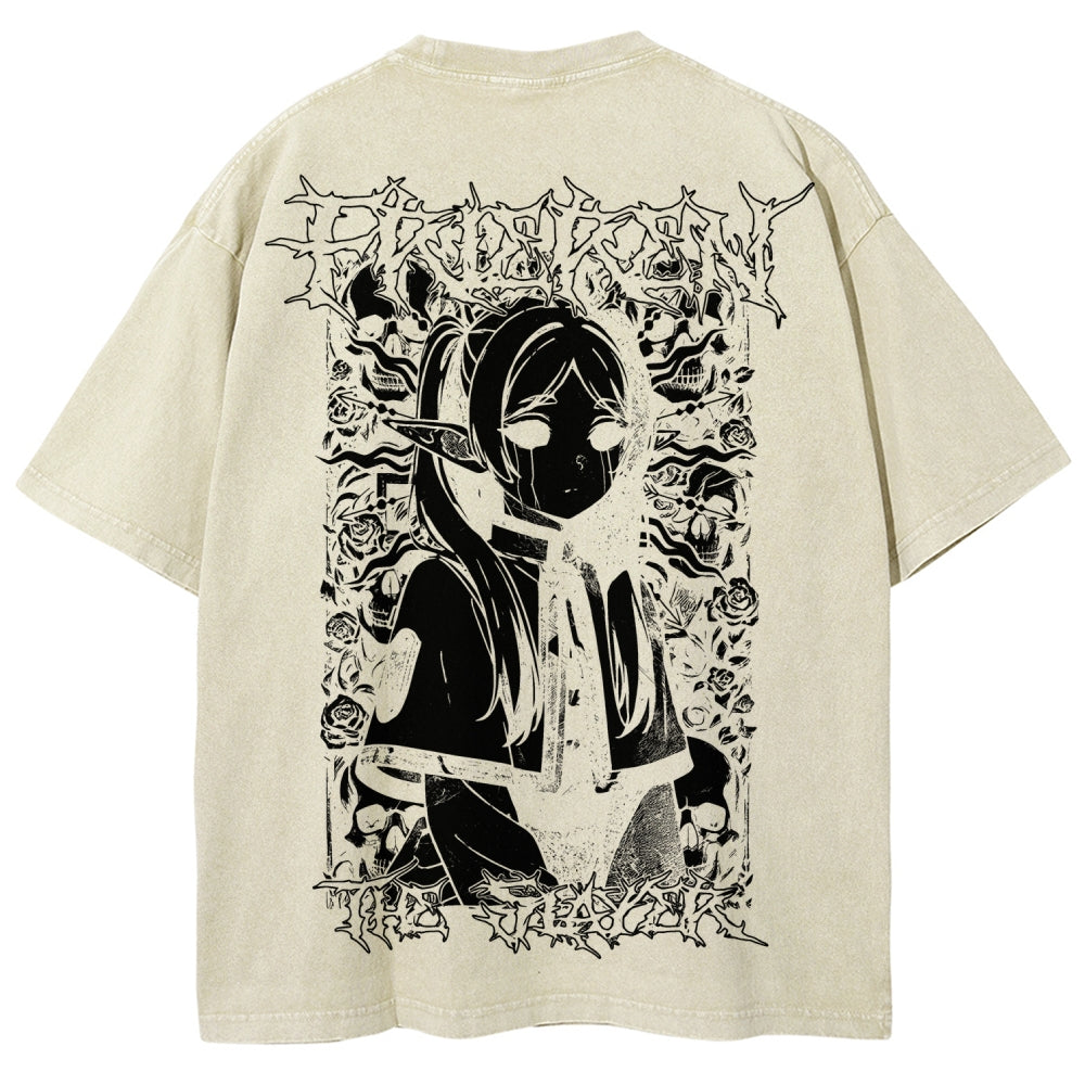 Frieren Unisex Fit Washed T-Shirt 2508014803