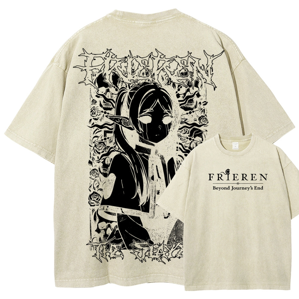 Frieren Unisex Fit Washed T-Shirt 2508014803