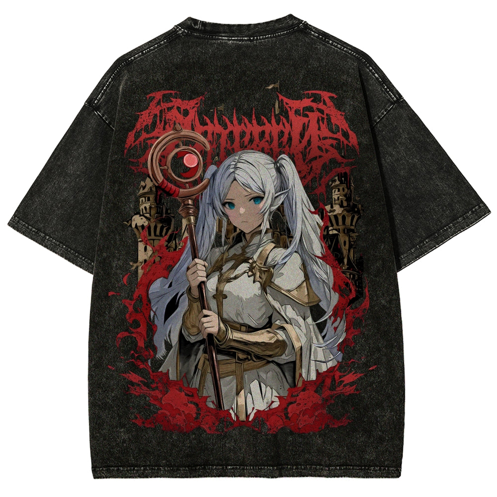 Frieren Unisex Fit Washed T-Shirt 2508014804
