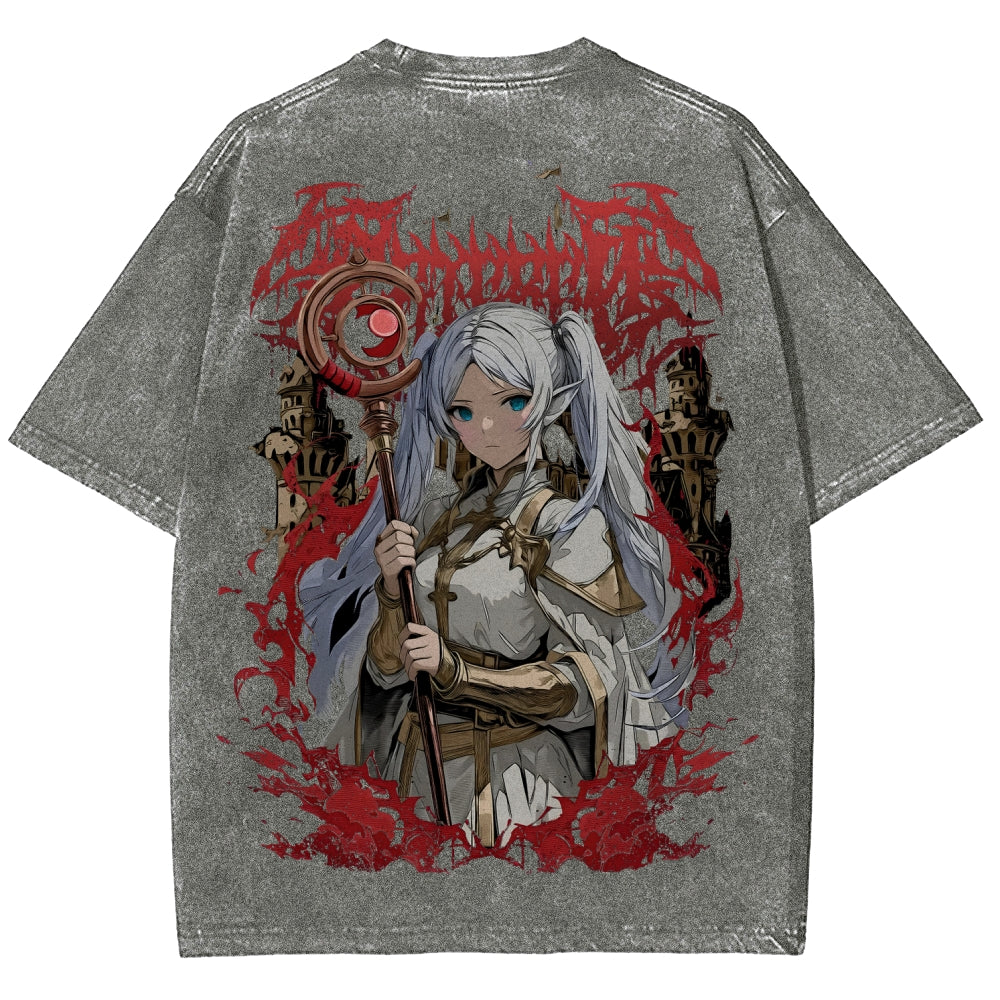 Frieren Unisex Fit Washed T-Shirt 2508014804