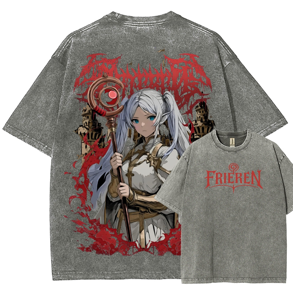 Frieren Unisex Fit Washed T-Shirt 2508014804