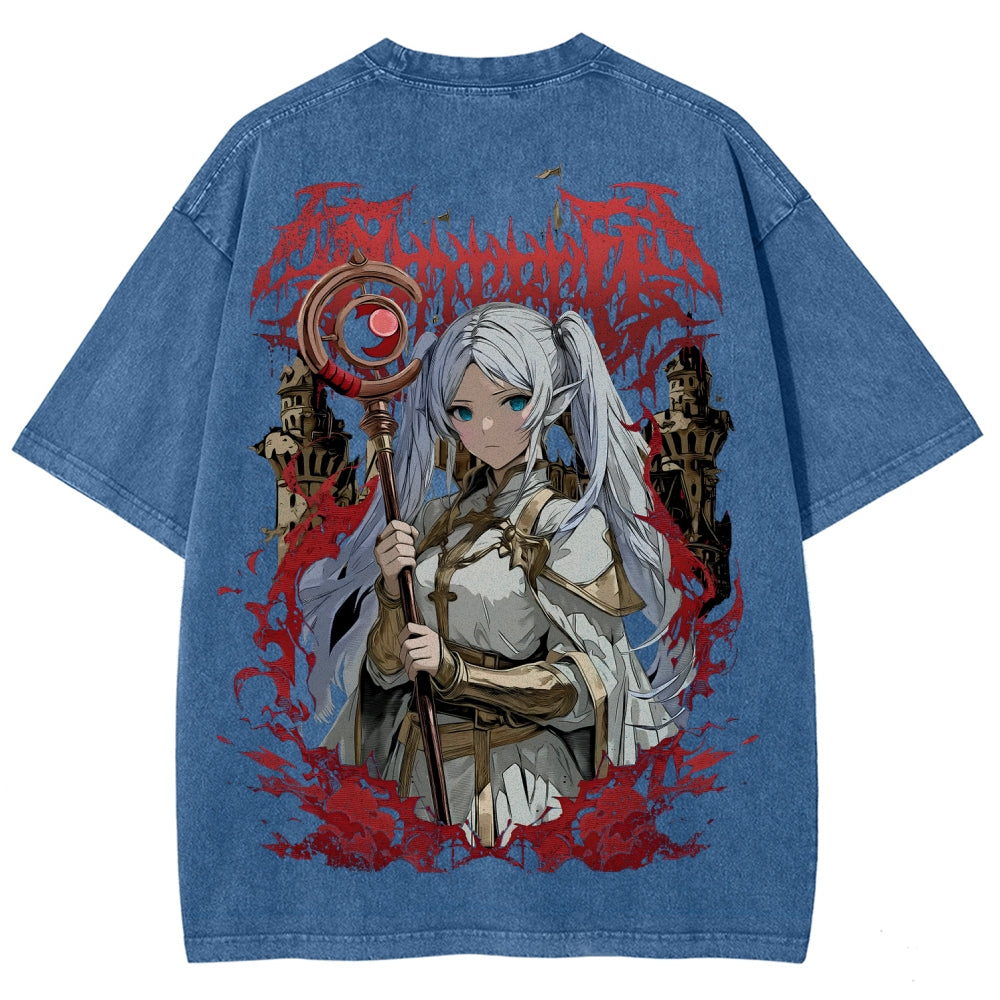 Frieren Unisex Fit Washed T-Shirt 2508014804