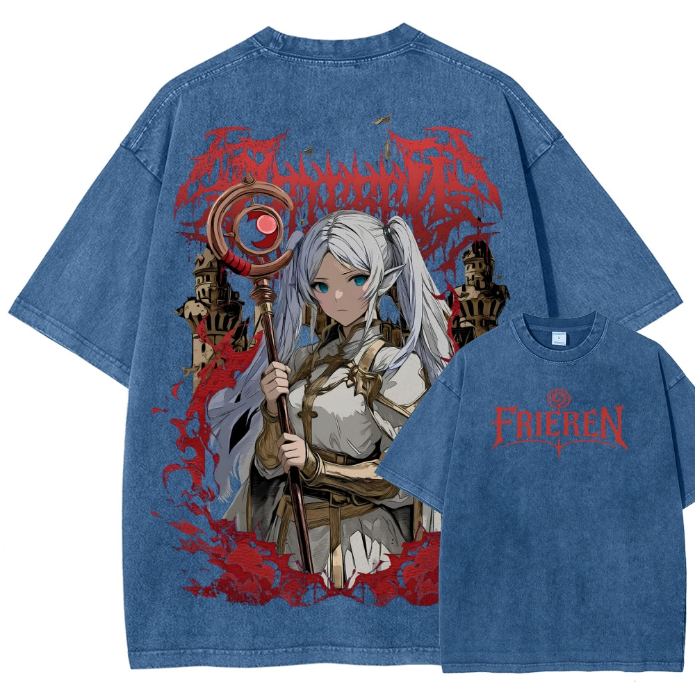 Frieren Unisex Fit Washed T-Shirt 2508014804