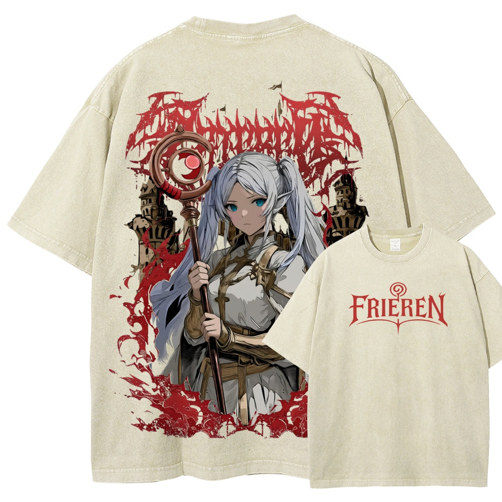 Frieren Unisex Fit Washed T-Shirt 2508014804