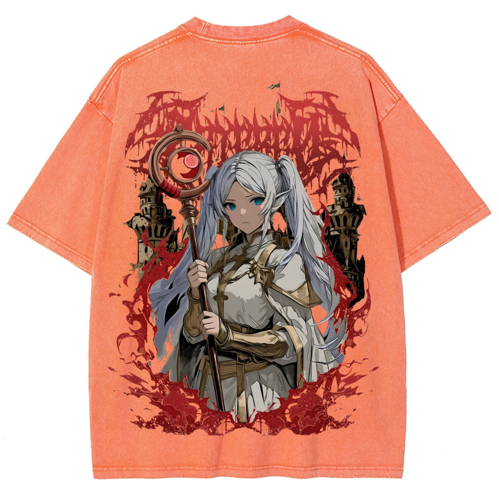Frieren Unisex Fit Washed T-Shirt 2508014804