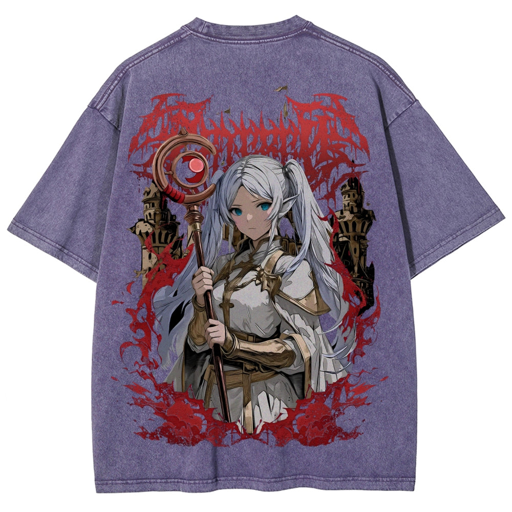 Frieren Unisex Fit Washed T-Shirt 2508014804