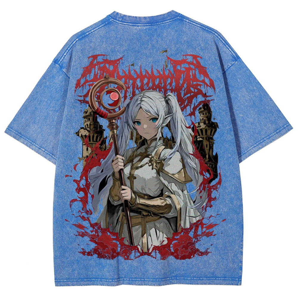 Frieren Unisex Fit Washed T-Shirt 2508014804