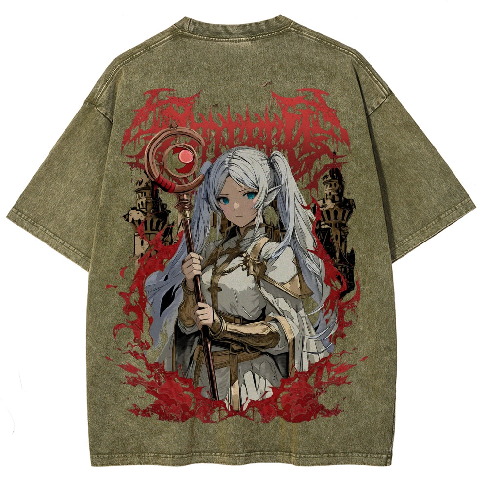 Frieren Unisex Fit Washed T-Shirt 2508014804