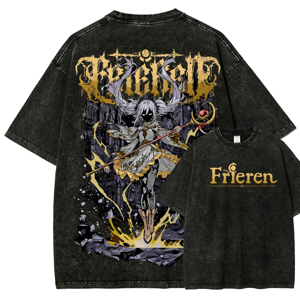 Frieren Unisex Fit Washed T-Shirt 2508014807