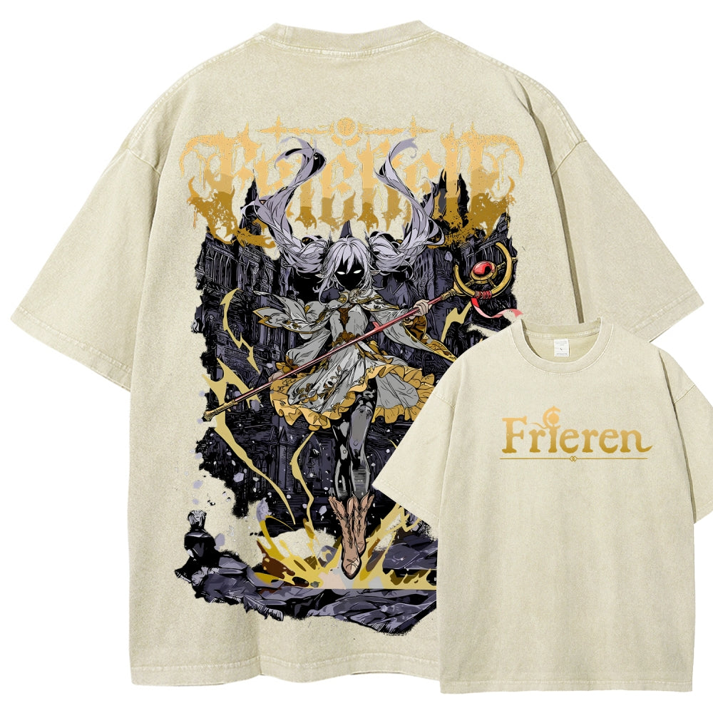 Frieren Unisex Fit Washed T-Shirt 2508014807