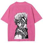 Demon Slayer Akaza Unisex Fit Washed T-Shirt 2508017343