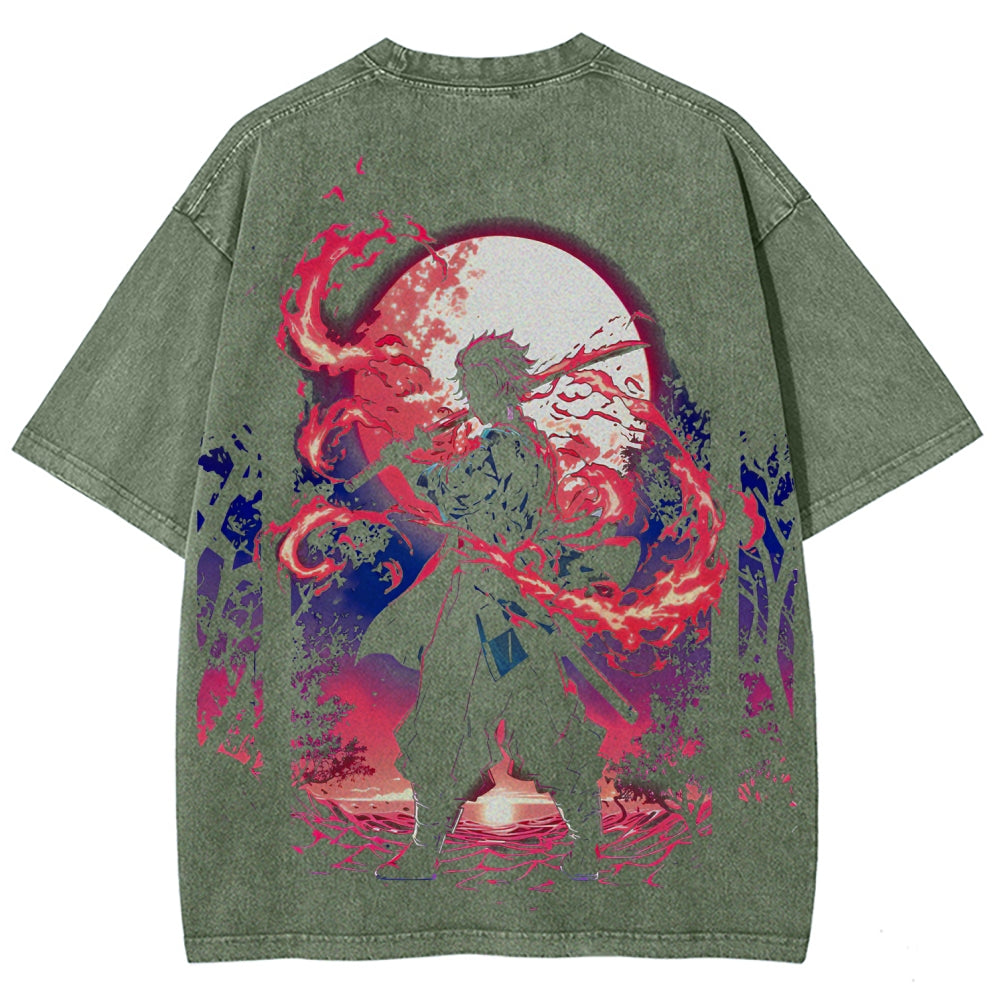 Demon Slayer Unisex Fit Washed T-Shirt 2508018941