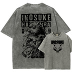 Demon Slayer Inosuke Unisex Fit Washed T-Shirt 2508024812