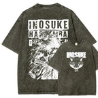 Demon Slayer Inosuke Unisex Fit Washed T-Shirt 2508024812