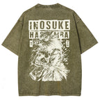 Demon Slayer Inosuke Unisex Fit Washed T-Shirt 2508024812