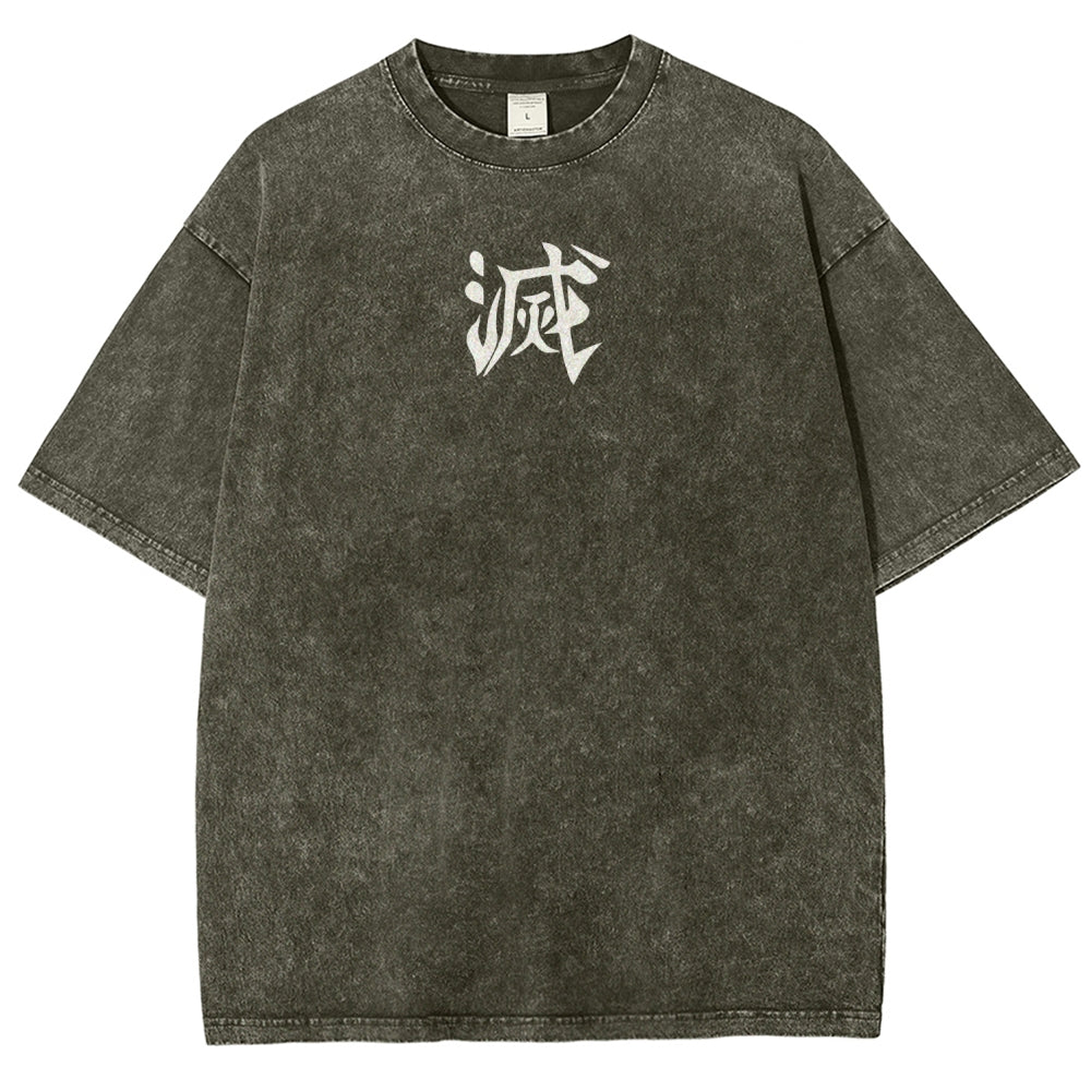 Demon Slayer Unisex Fit Washed T-Shirt 2509001406