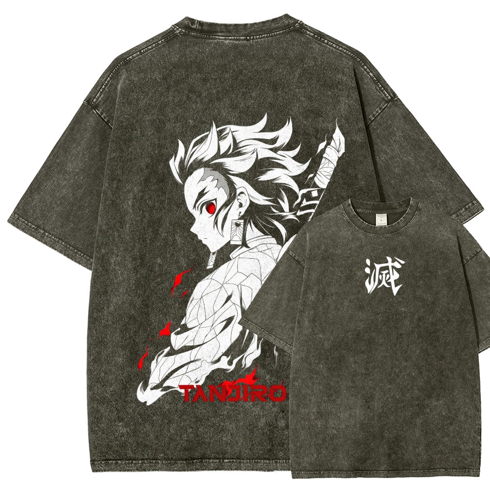 Demon Slayer Unisex Fit Washed T-Shirt 2509001406