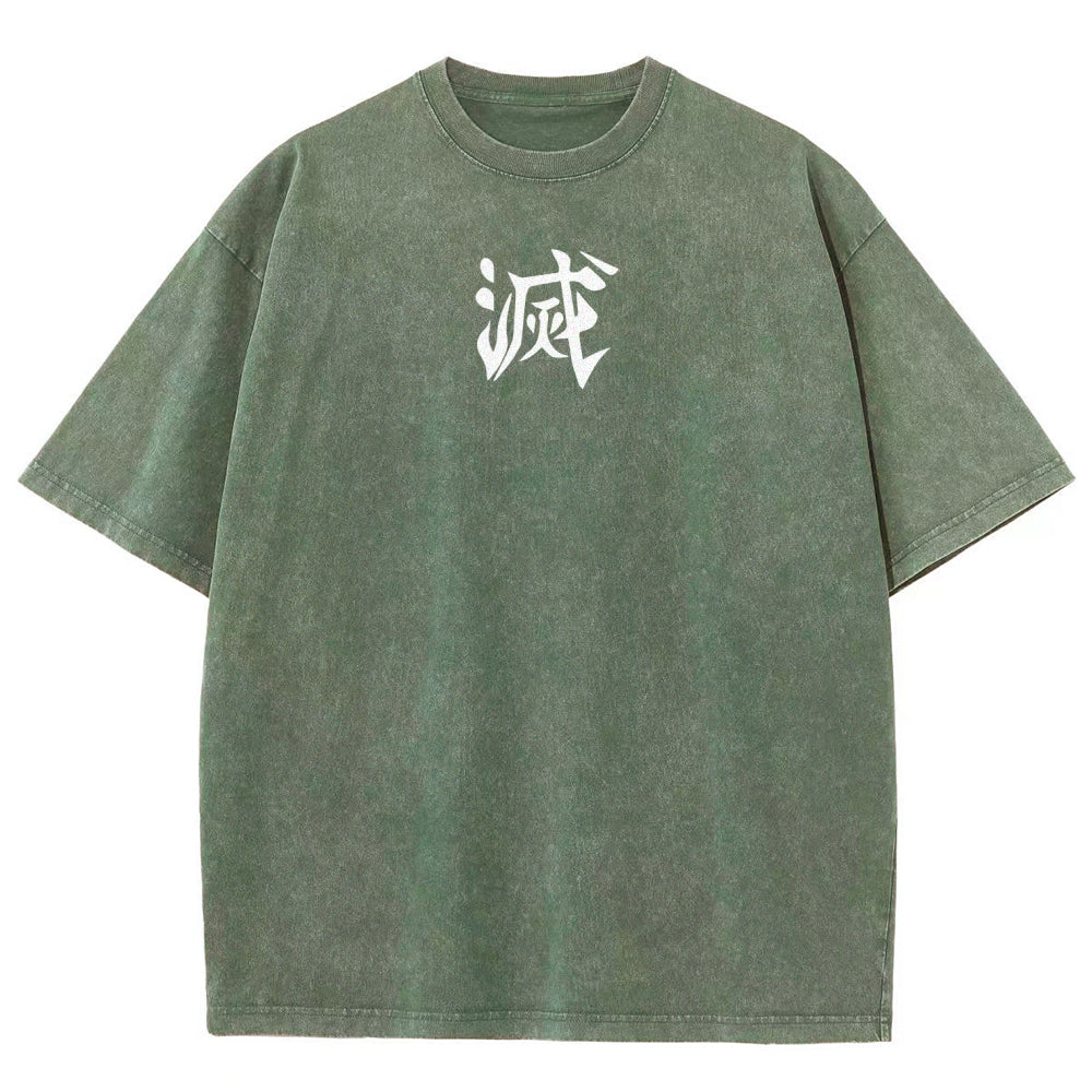 Demon Slayer Unisex Fit Washed T-Shirt 2509001406